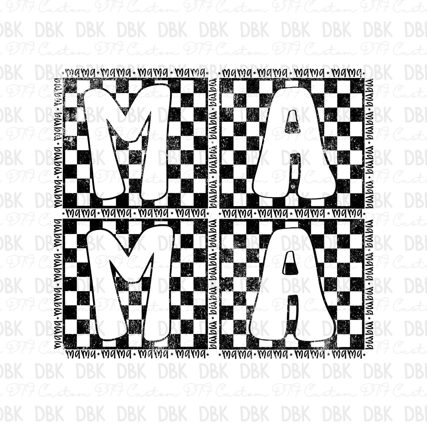 Mama DTF Transfer BLACK N251