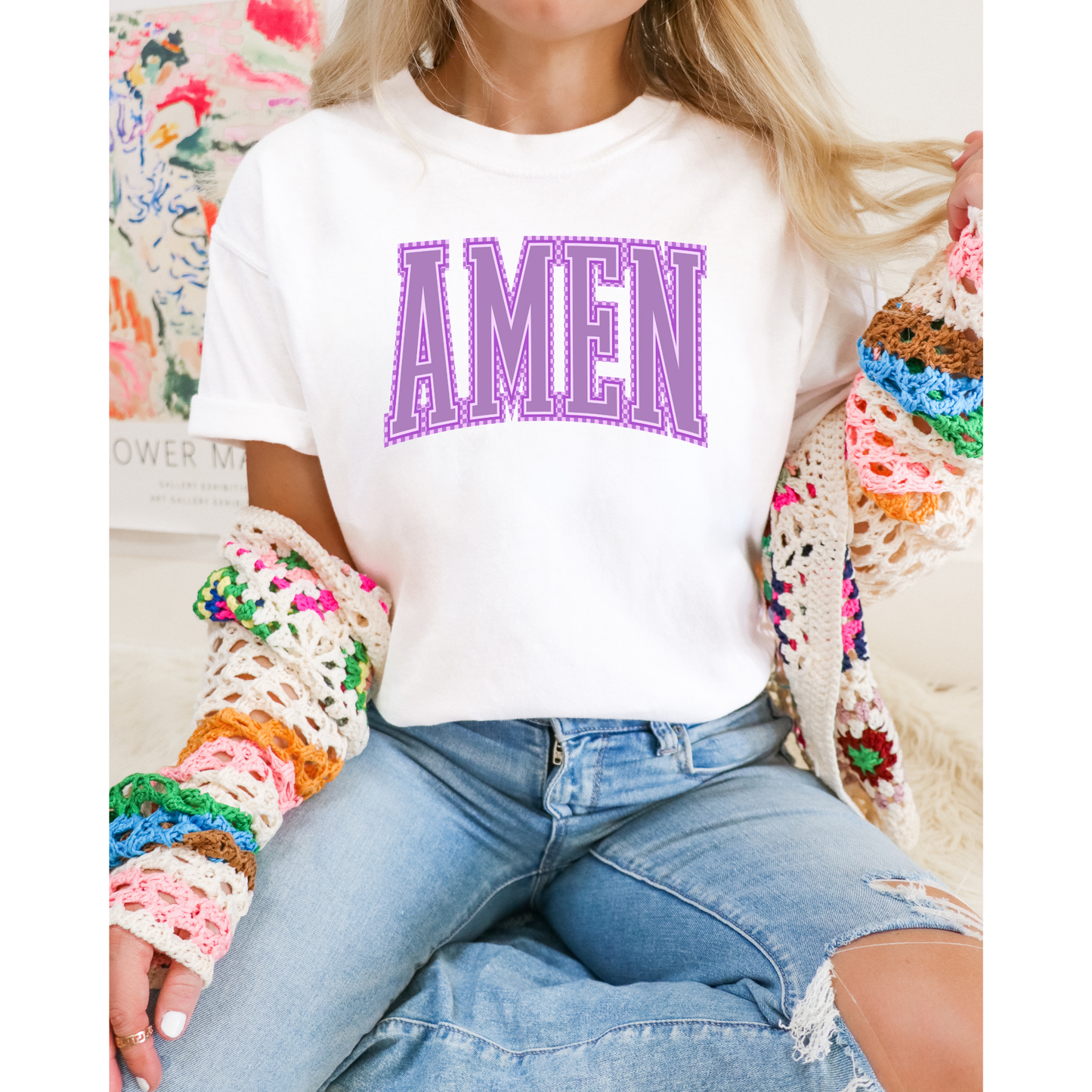 Amen Purple DTF Transfer FT1