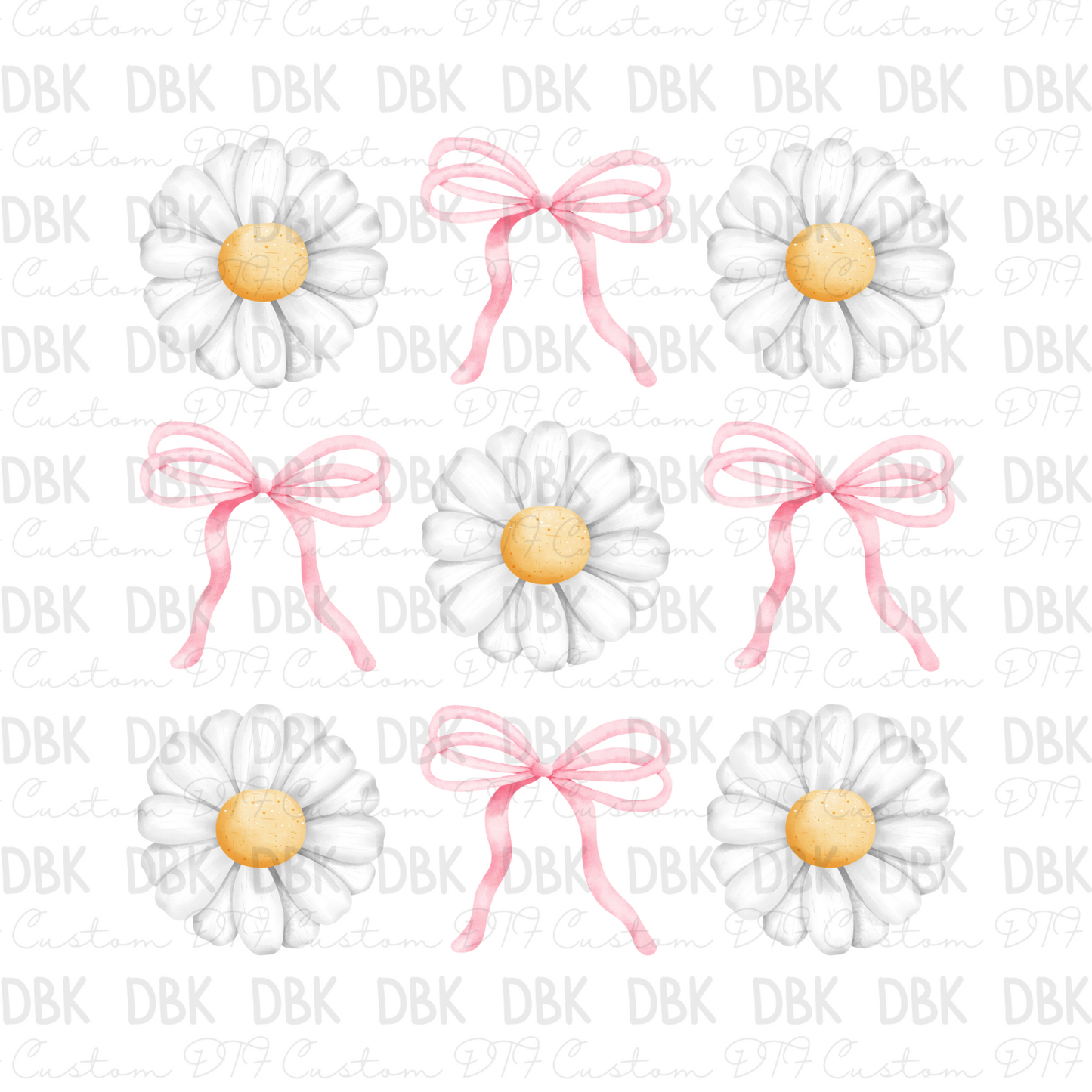 flower and bows DTF Transfer