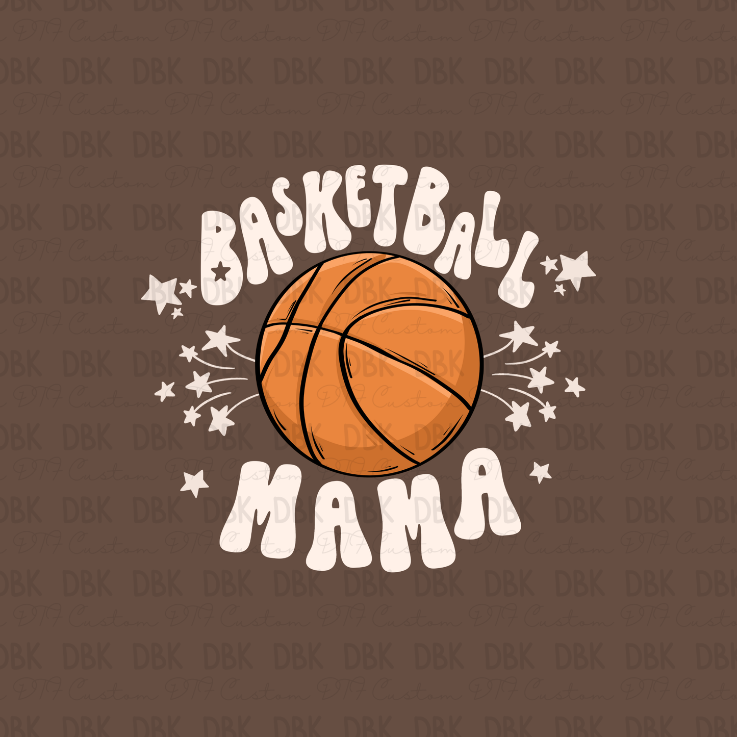 Basketball Mama DTF Transfer CREAM