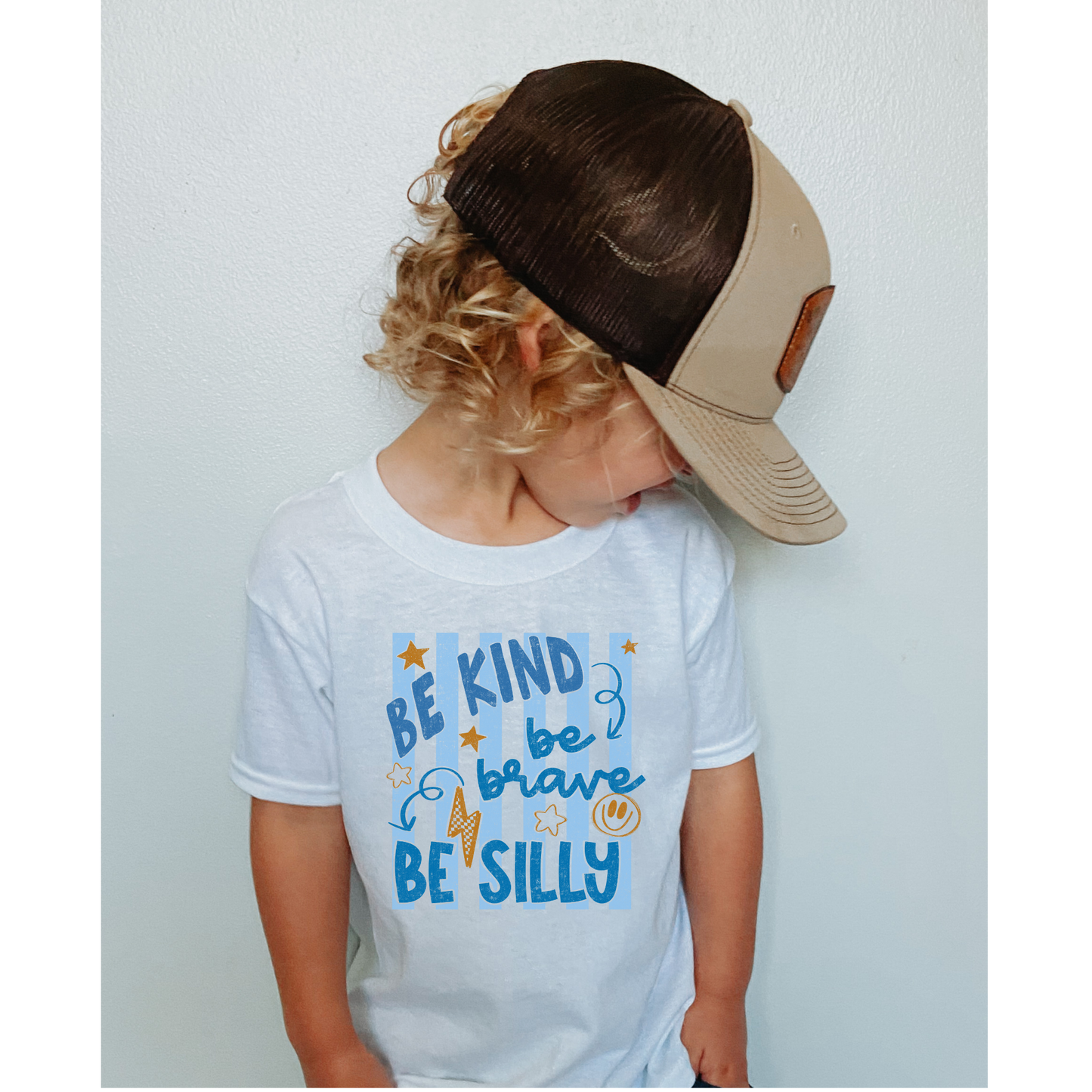 Be kind be brave DTF Transfer BLUE