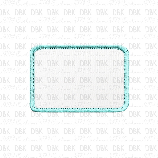 Teal Blank Patch DTF Transfer B214