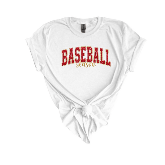 Baseball red DTF transfer C8