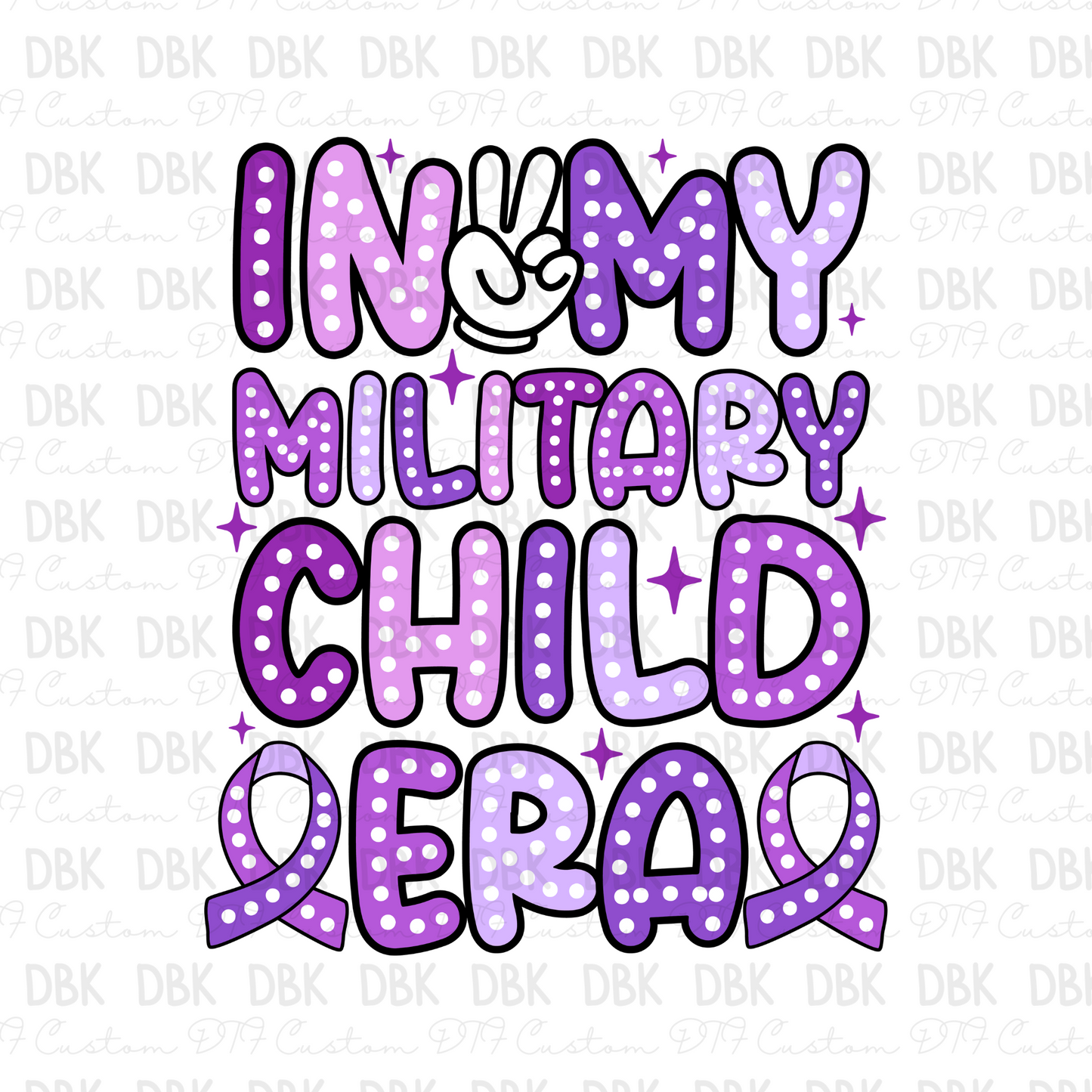 Military Child Era DTF Transfer