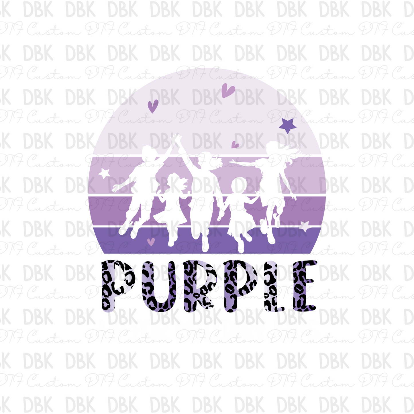 Purple DTF Transfer