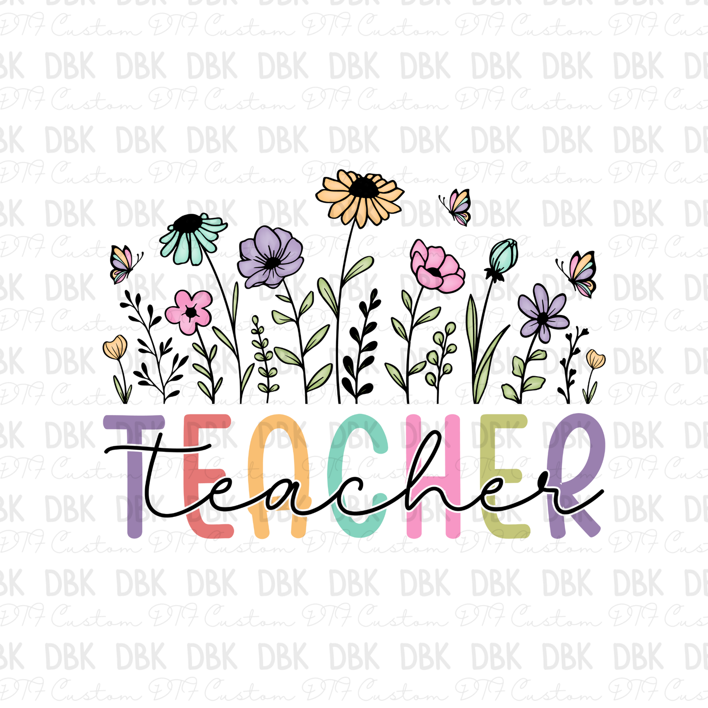 Teacher DTF transfer