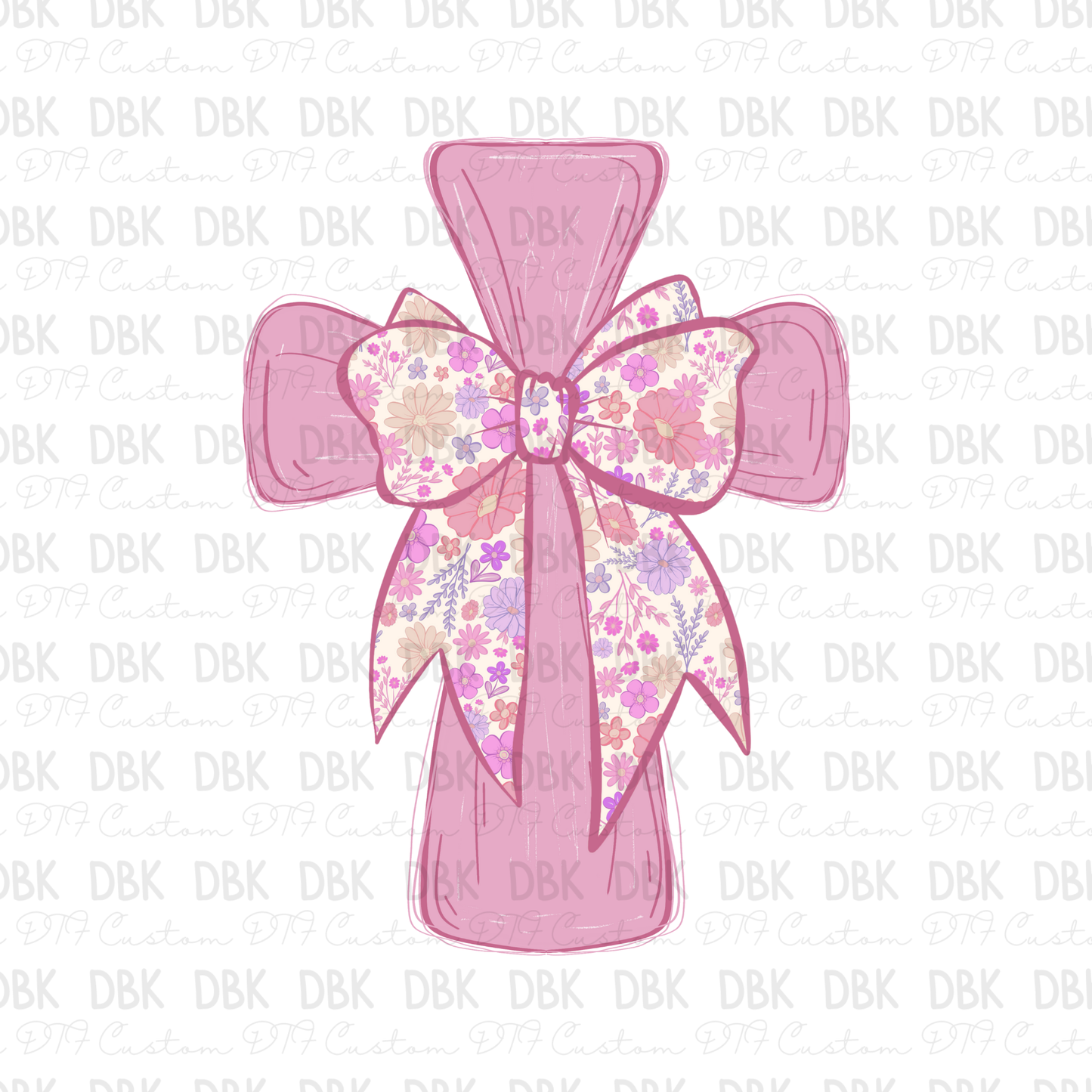 Pink Cross DTF Transfer FT168