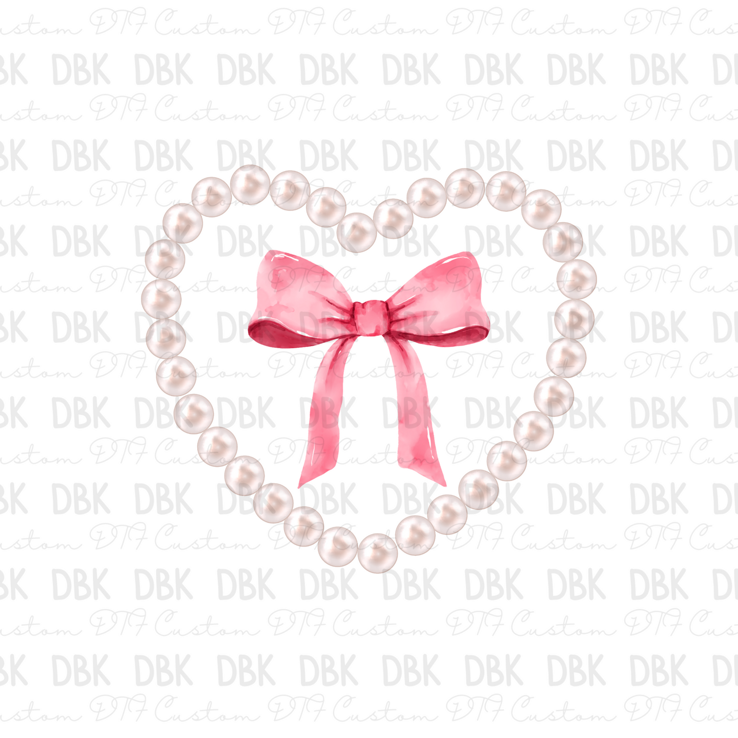 Pink Pearl Bow DTF Transfer