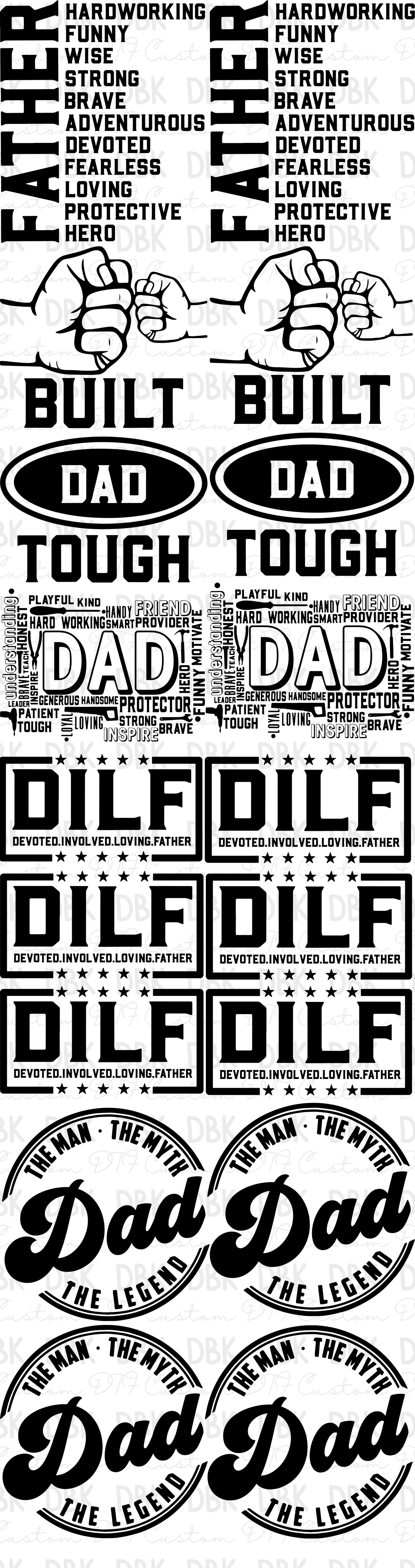 Dad Pre-Made Gang Sheet P183