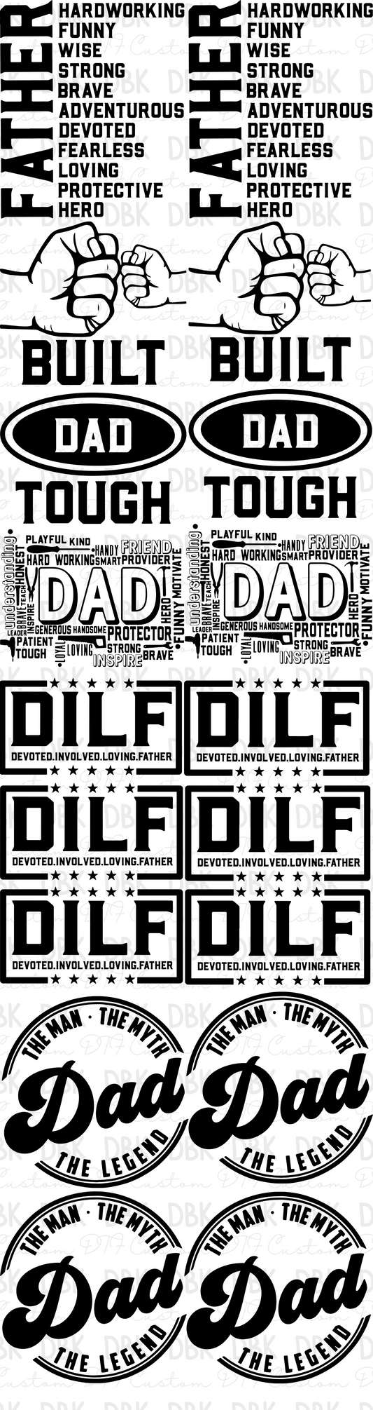 Dad Pre-Made Gang Sheet P183