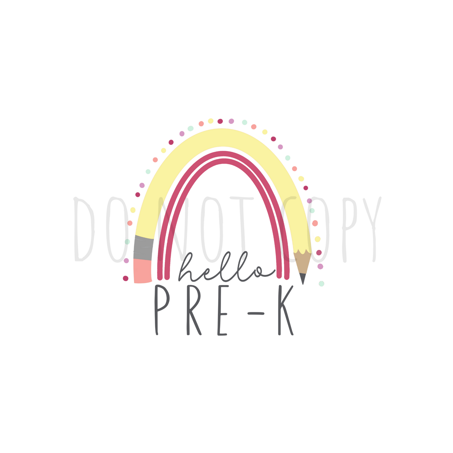 BYD Pre-K Rainbow DTF transfer A100