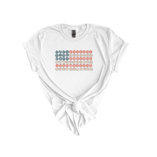 Flag daisy DTF transfer R69