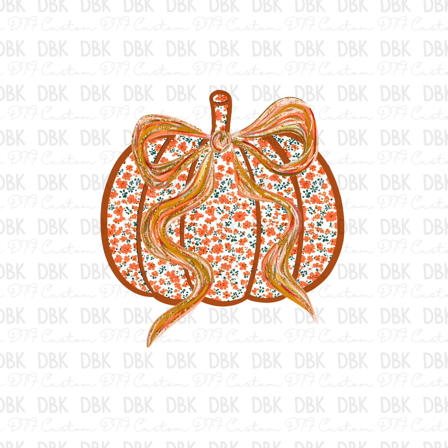 Rusty Preppy Pumpkin DTF Transfer FS5