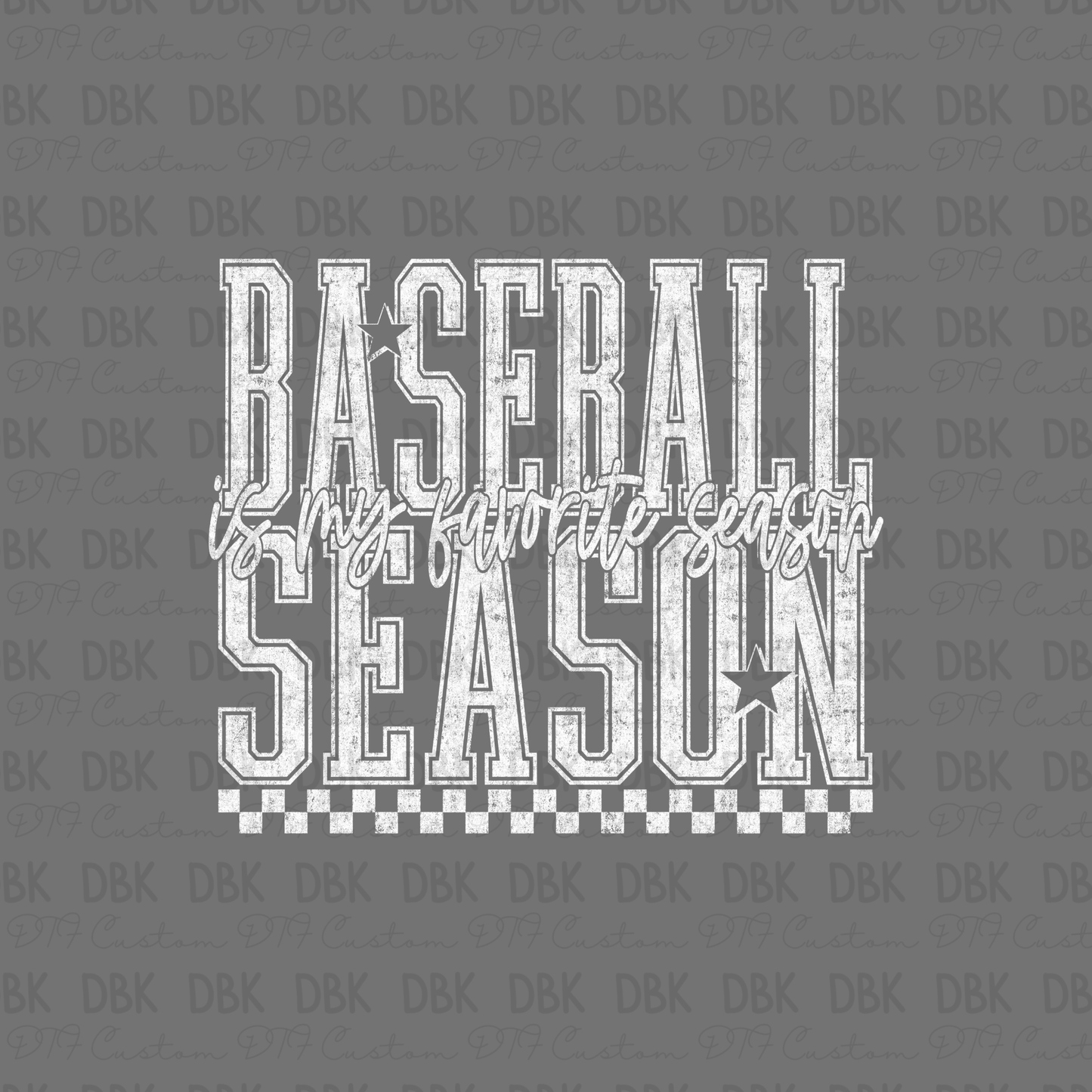 Baseball Season DTF Transfer WHITE C171