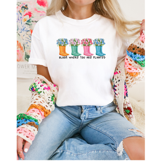 Bloom where you are planted DTF Transfer