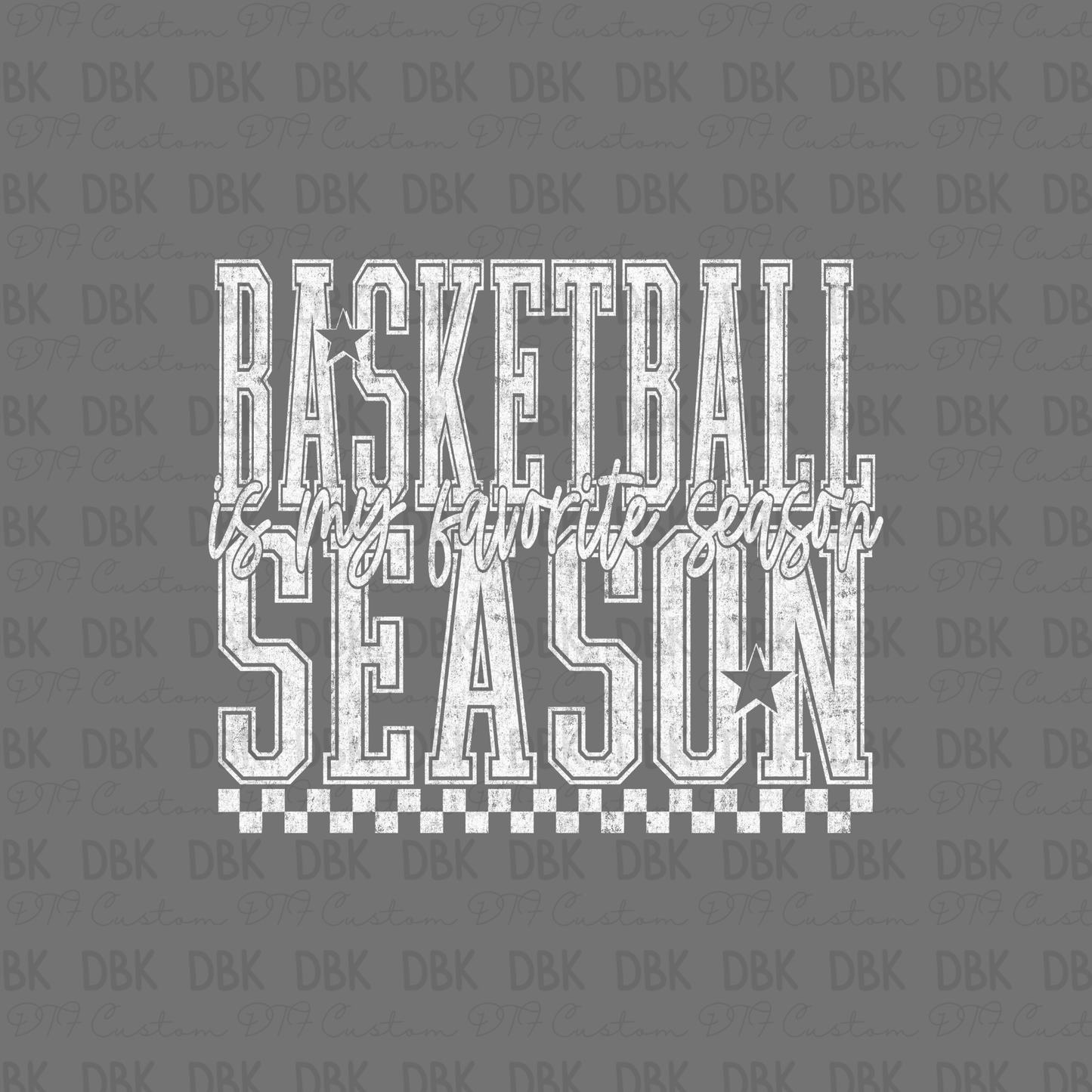 Basketball Season DTF Transfer WHITE C177