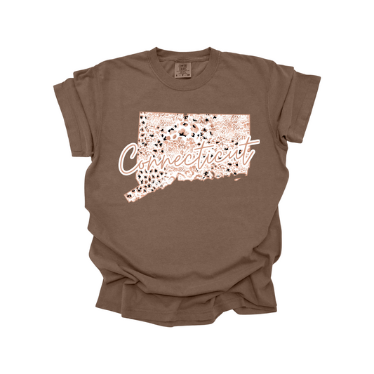 Connecticut Rose Gold Leopard Digital Download