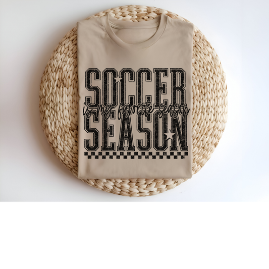 Soccer Season DTF Transfer BLACK C172