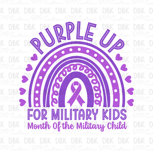 Purple up DTF Transfer