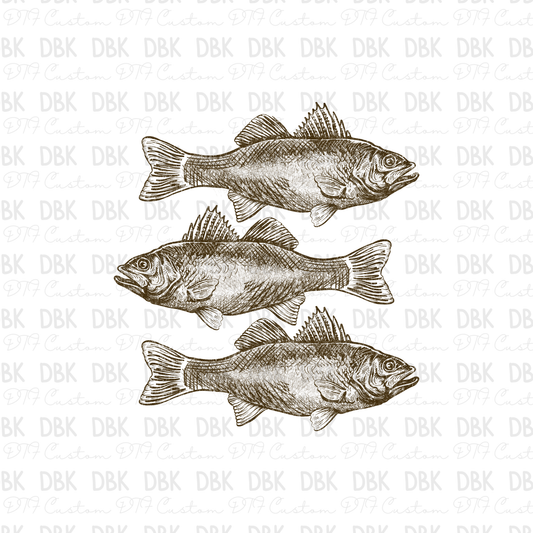 Fish DTF Transfer BROWN