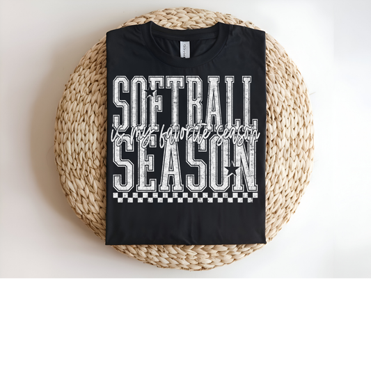 Softball Season DTF Transfer WHITE C175