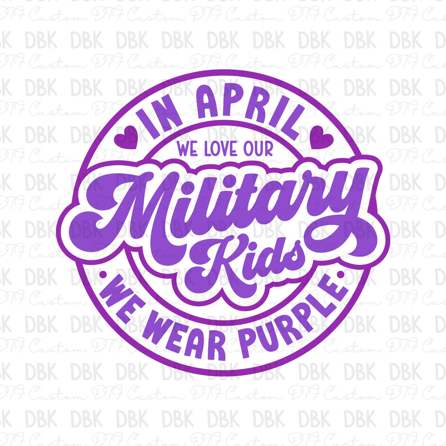 Military Kids DTF Transfer
