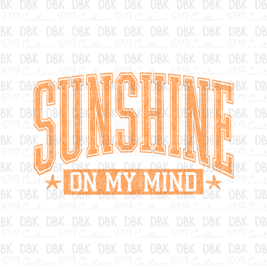 Sunshine on my mind DTF Transfer ORANGE