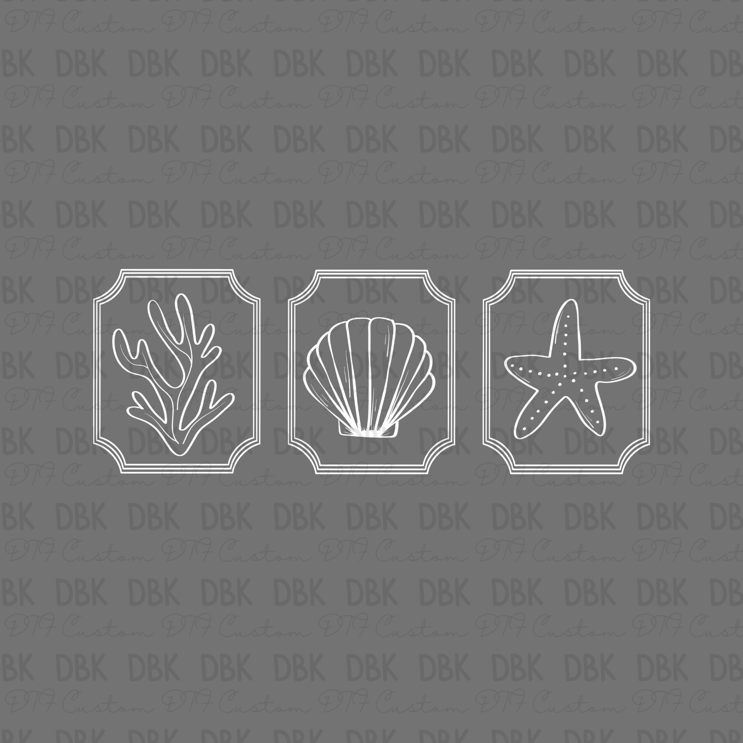Shells DTF Transfer WHITE