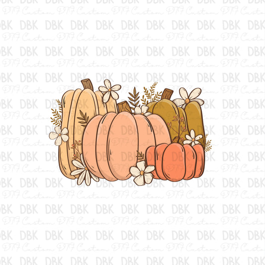 Fall Pumpkins DTF TRANSFER F124