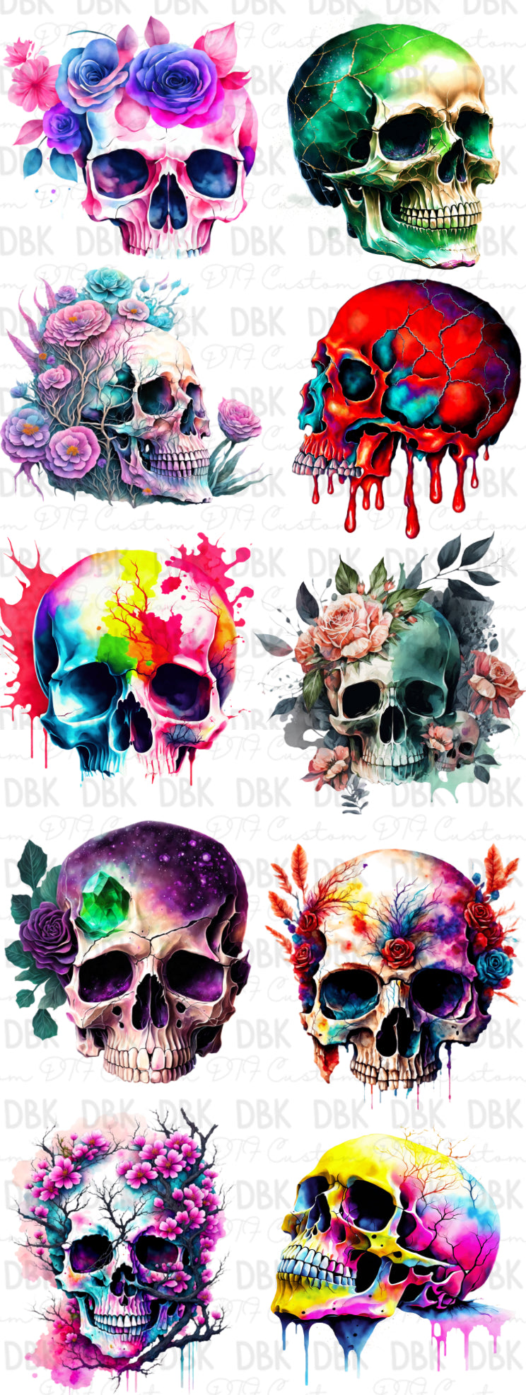 Skull 60in Gang Sheet P35