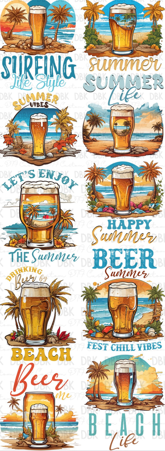 Beer Summer 60in Pre-Made Gang Sheet P77
