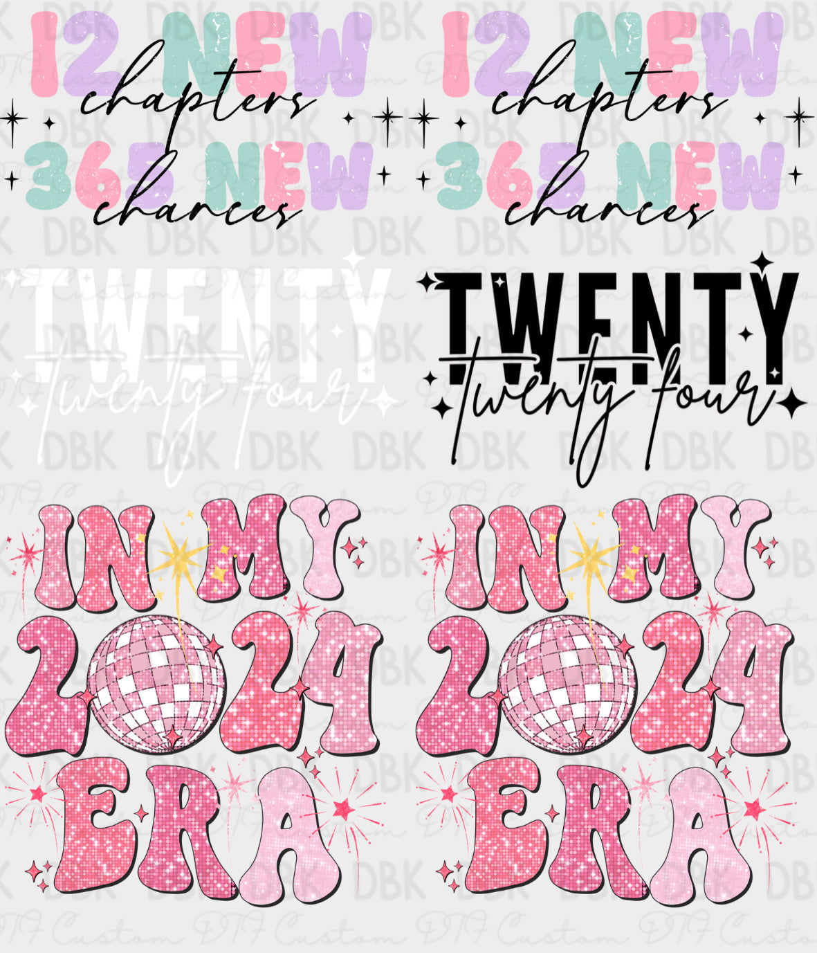 New Year 2024 Pre-Made Gang Sheet