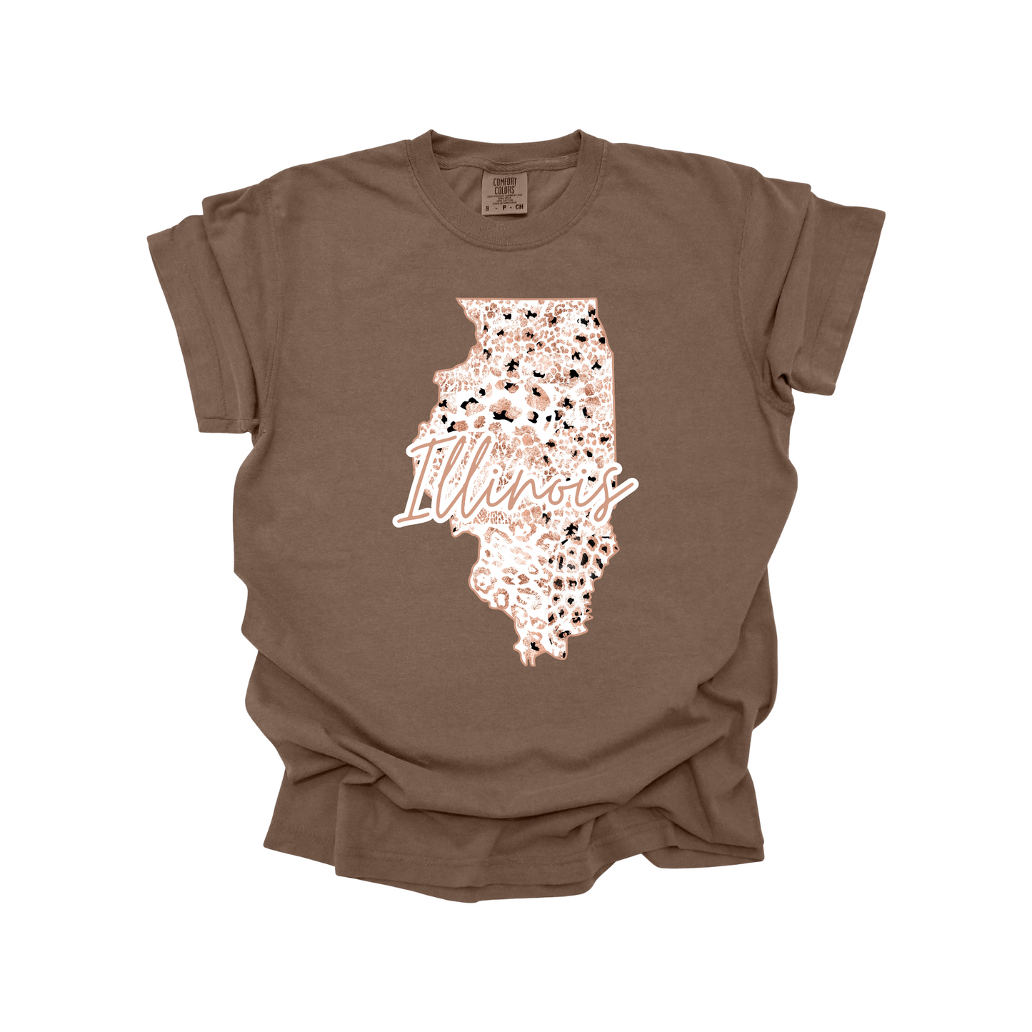 Illinois Rose Gold Leopard Digital Download