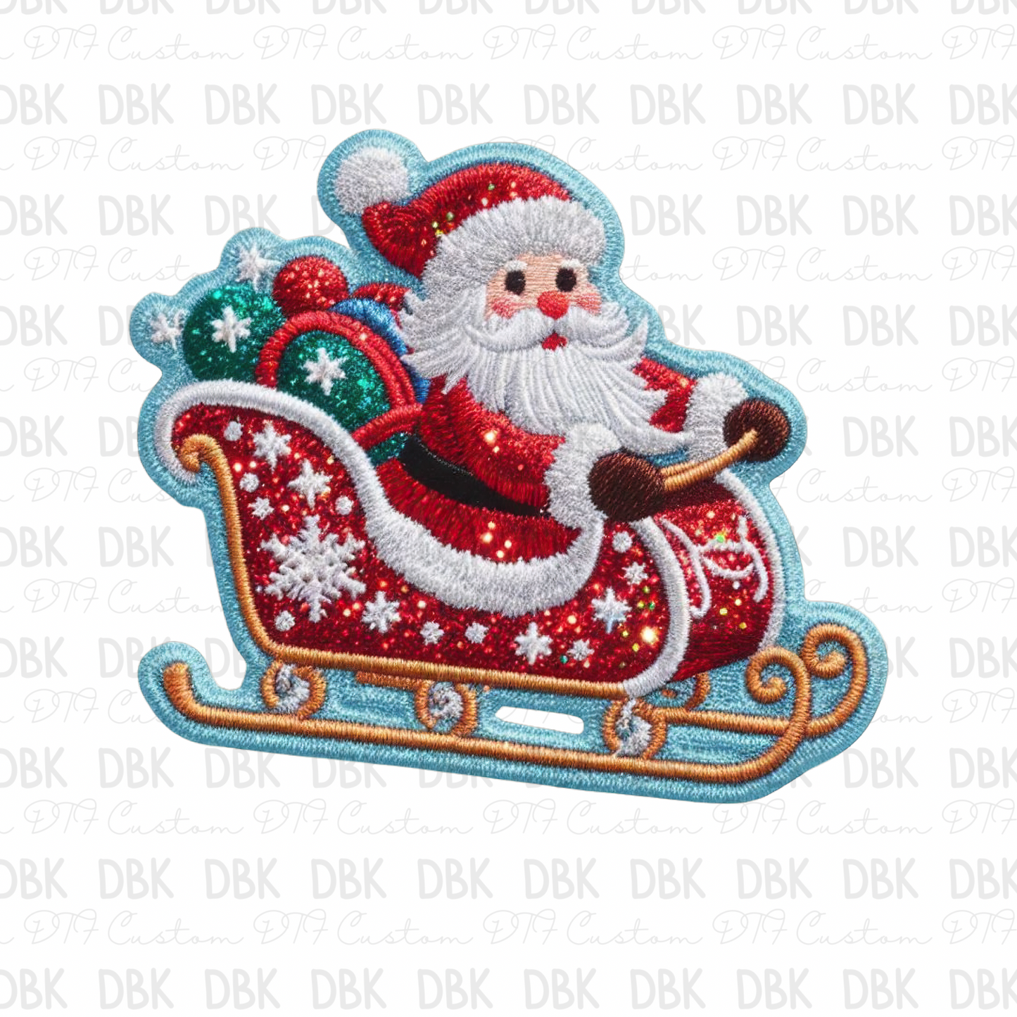 Santa sleigh DTF TRANSFER