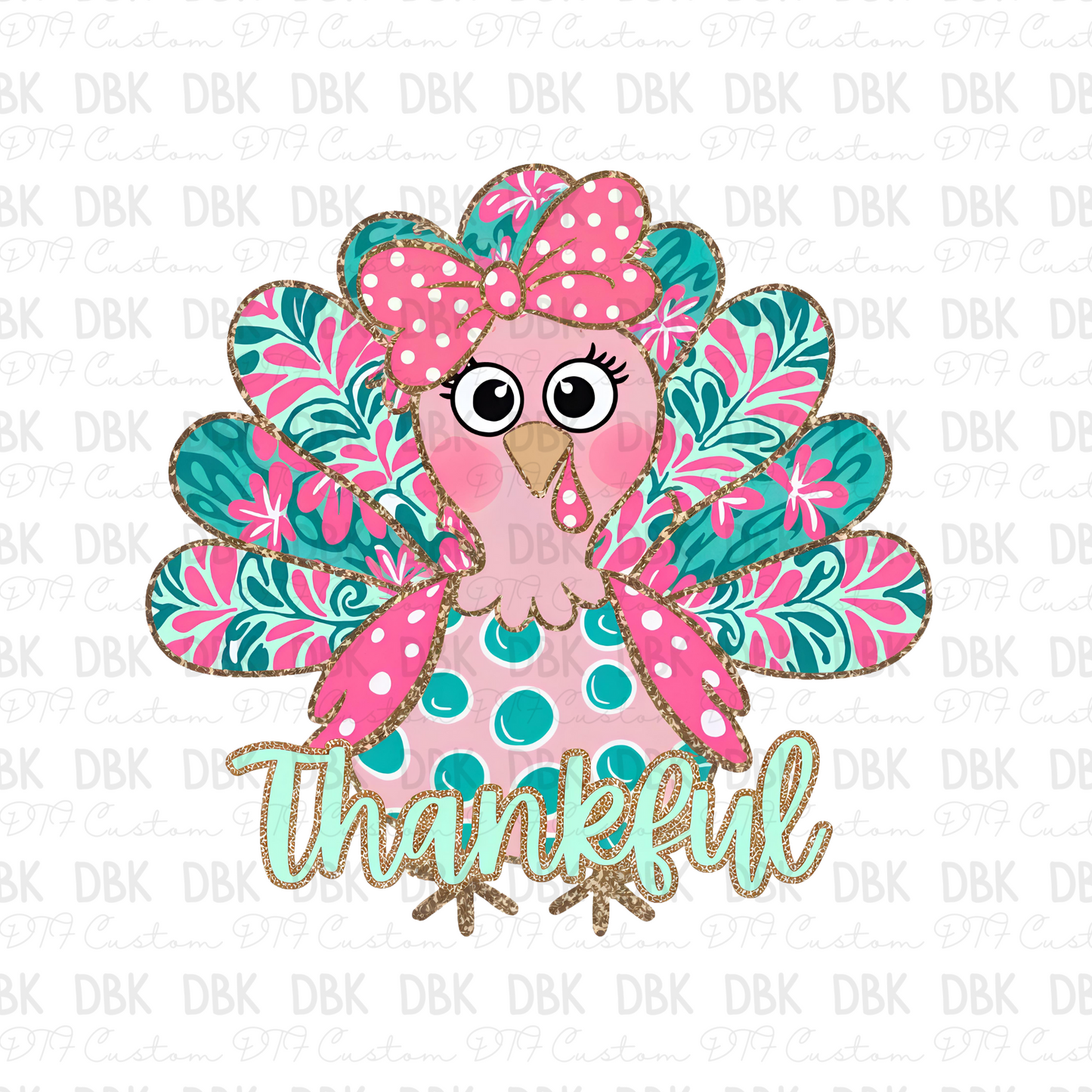 Thankful turkey DTF transfer T17