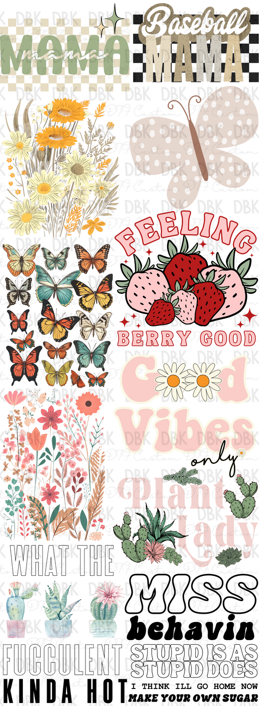 Spring Floral 60in Pre-Made Gang Sheet P78