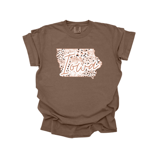 Iowa Rose Gold Leopard Digital Download