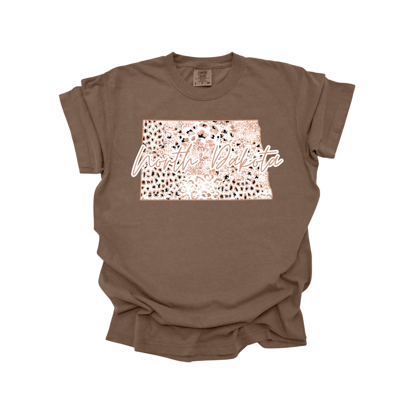 North Dakota Rose Gold Leopard Digital Download