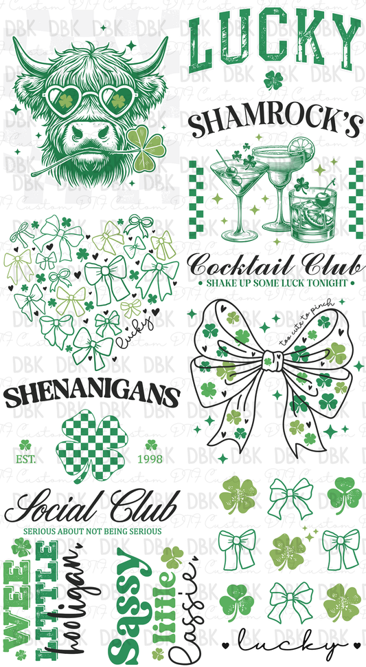St. Patty's Day Pre-Made Gang Sheet P156