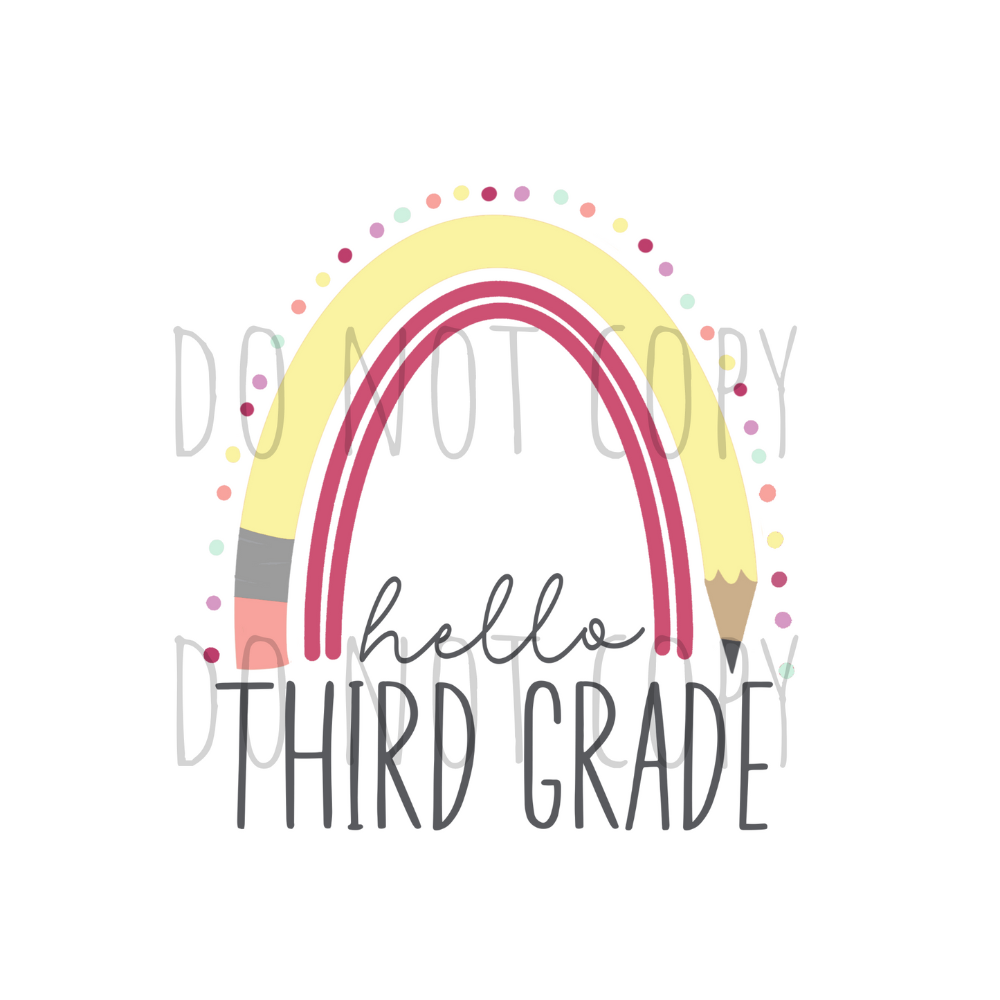 BYD Third Grade rainbow DTF transfer A30