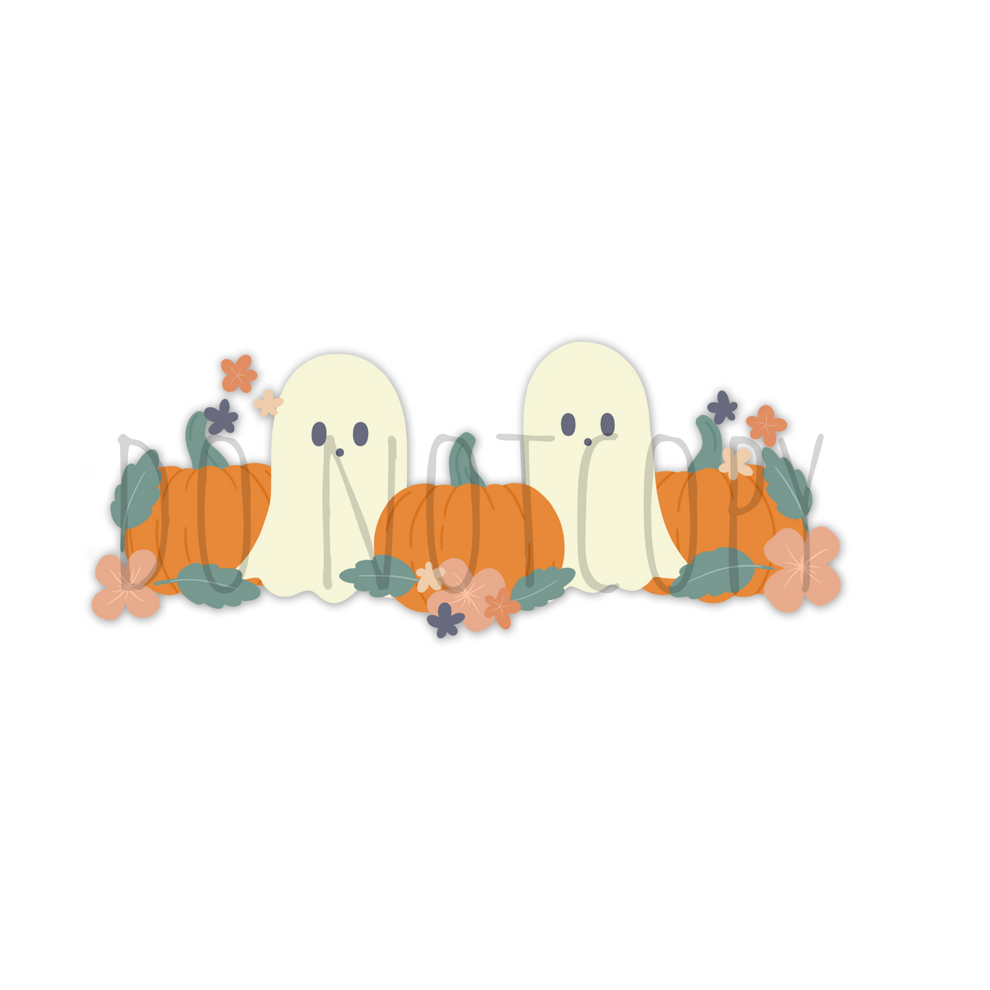 RC ghost pumpkins DTF transfer H15