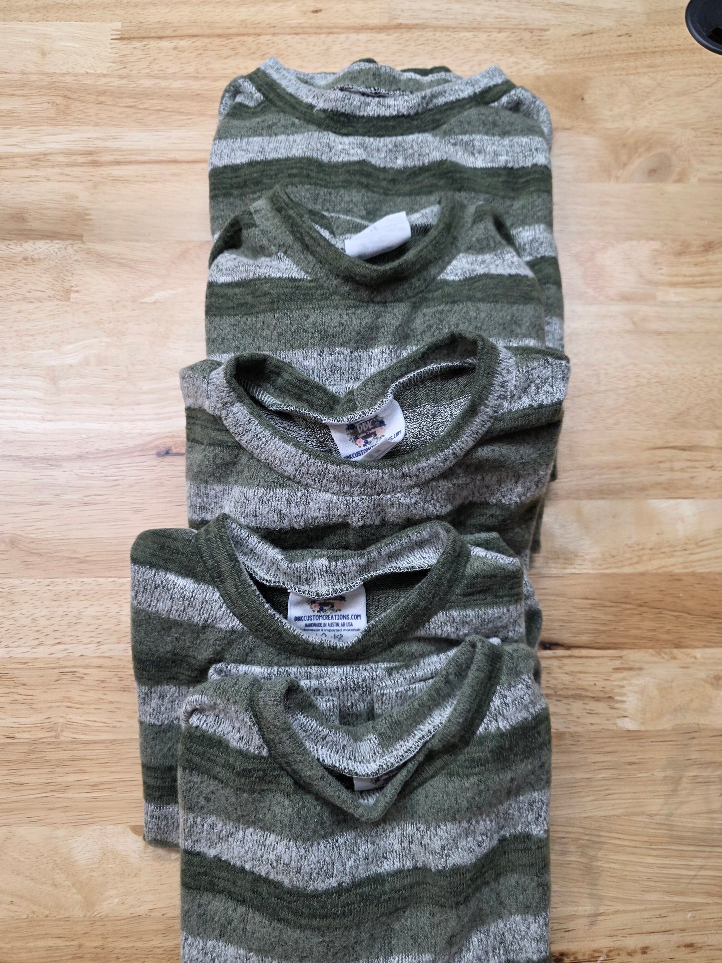 Green Stripe Lounge Top VINTAGE OG DBK (Several Available)