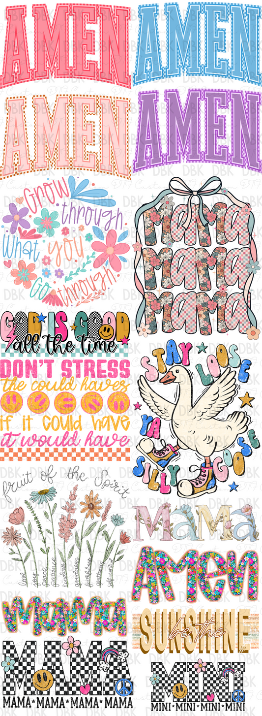 Spring time Pre-Made Gang sheet P158