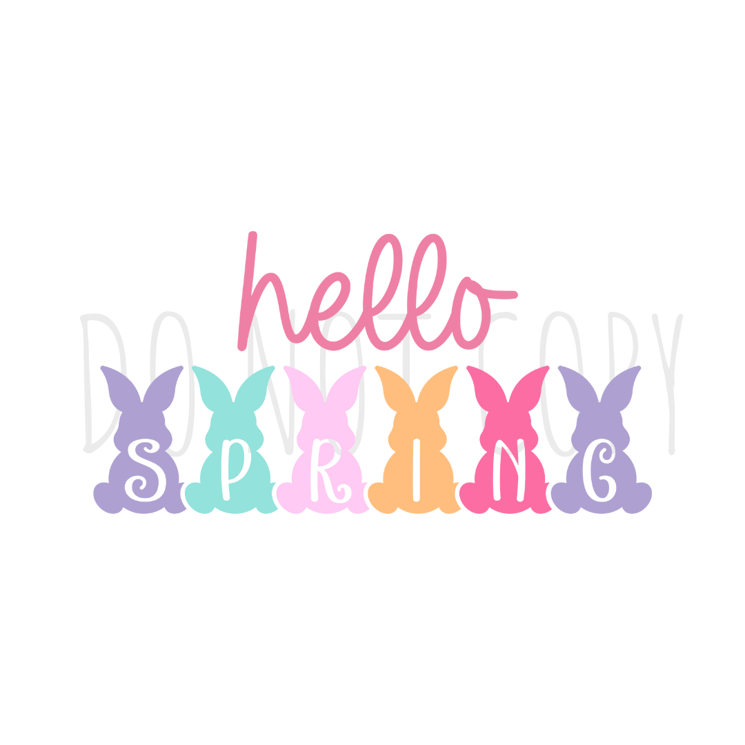 Hello Spring DTF Transfer W68