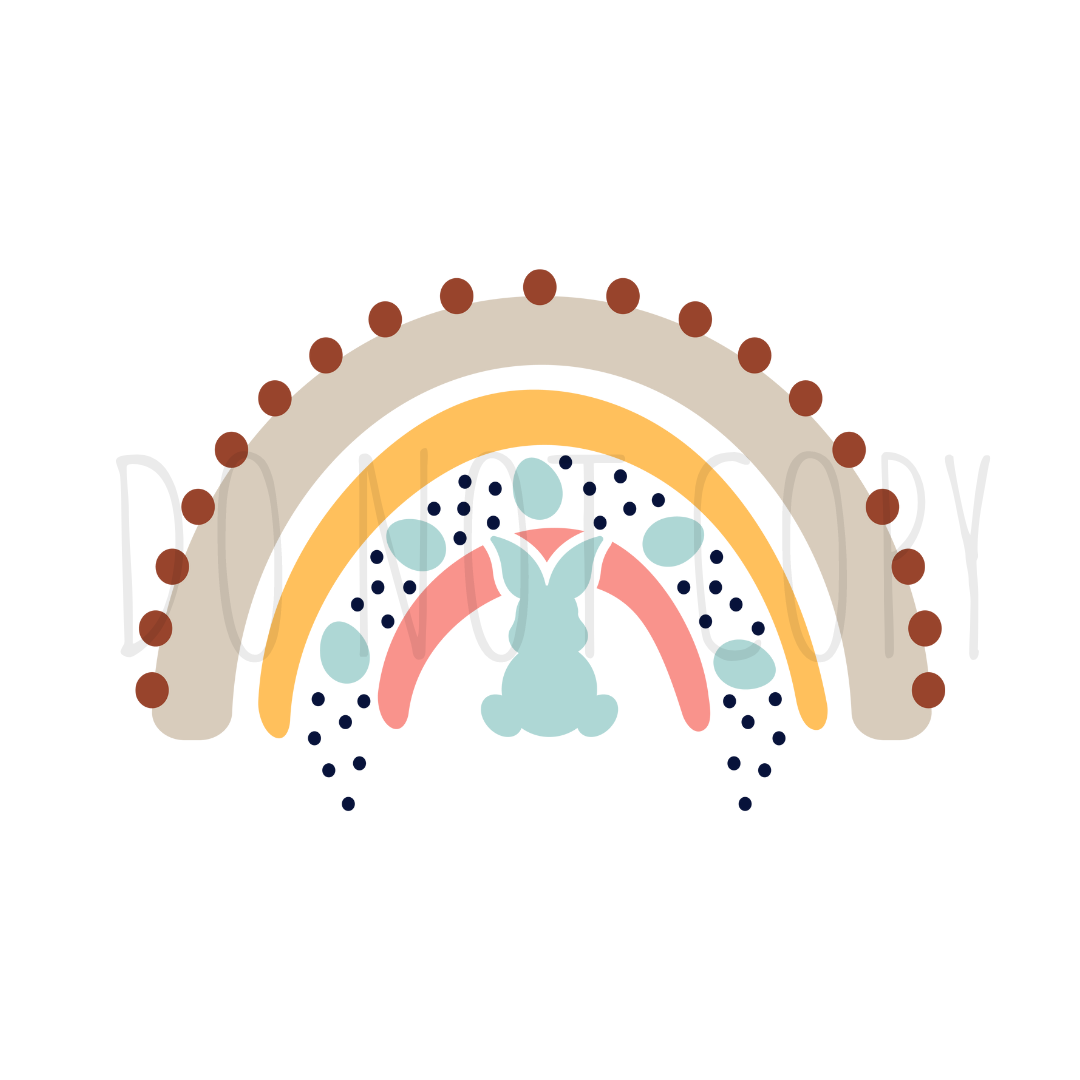 Easter rainbow DTF transfer W67