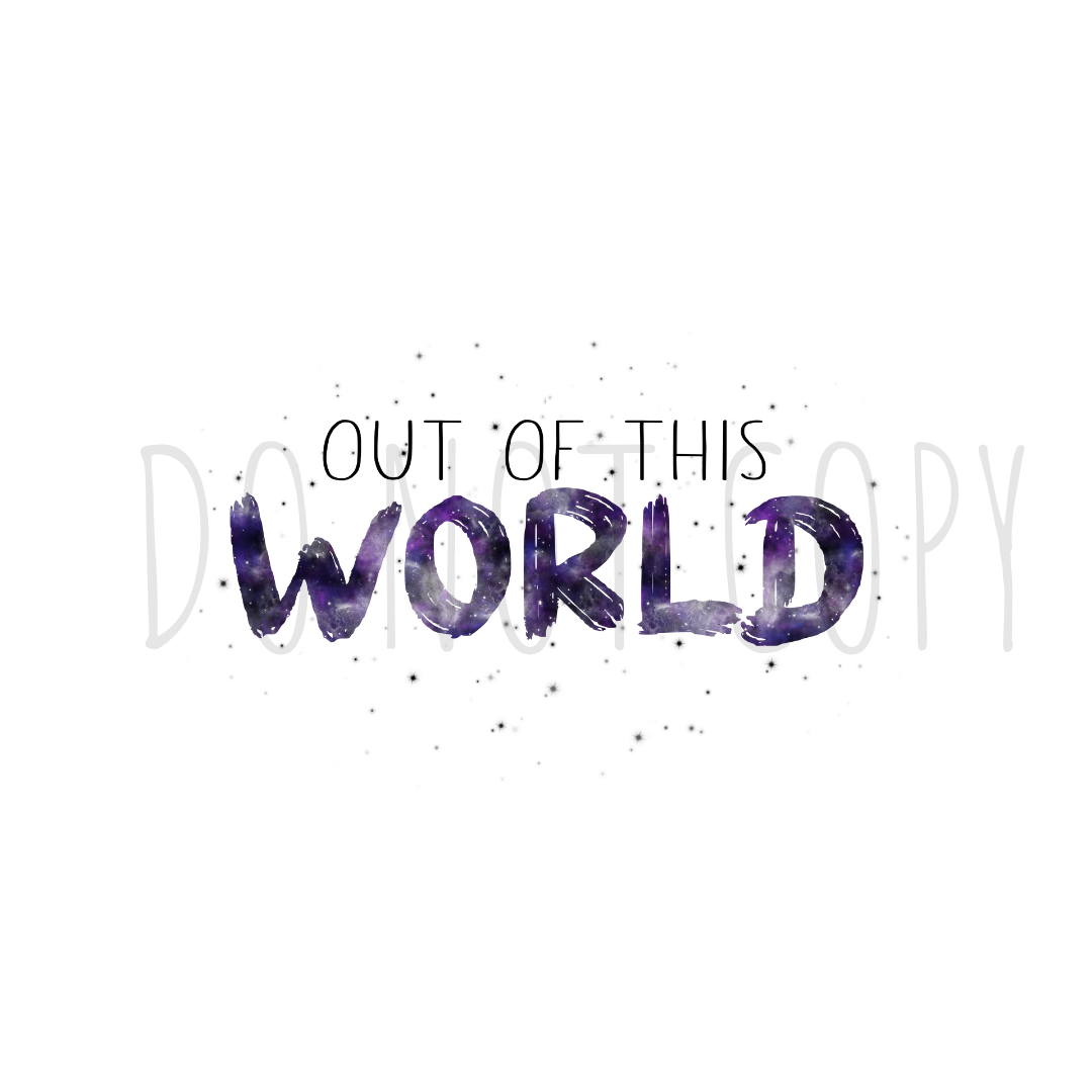 Out of this World Galaxy DTF transfer