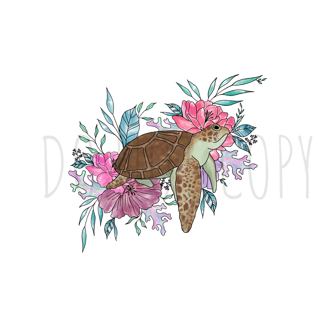 Sea Turtle DTF transfer S12