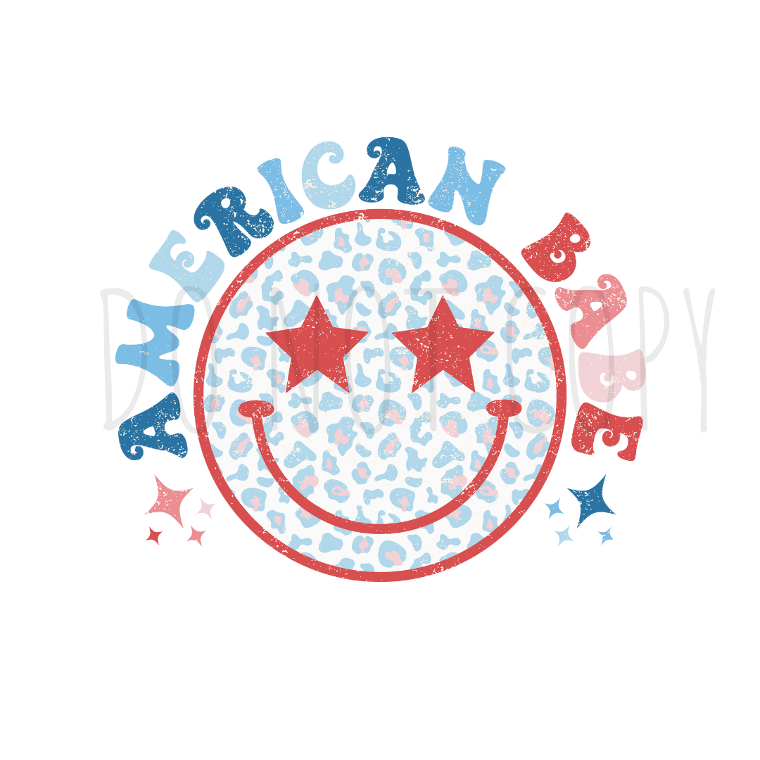 American Babe DTF transfer R10