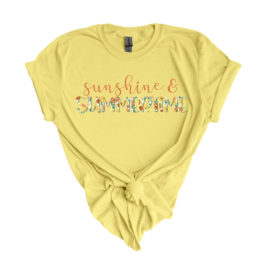 Sunshine & Summertime DTF transfer S6