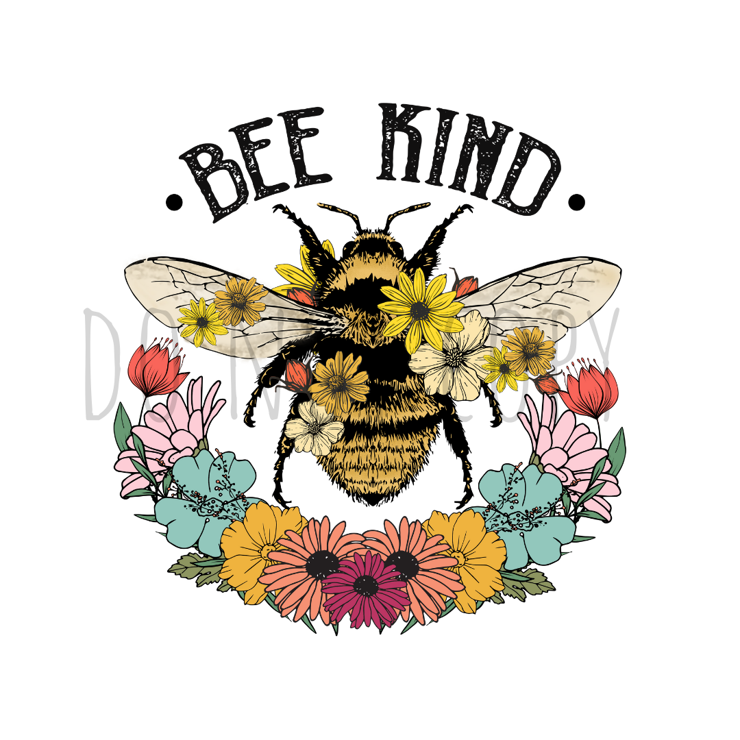 Be kind floral DTF transfer